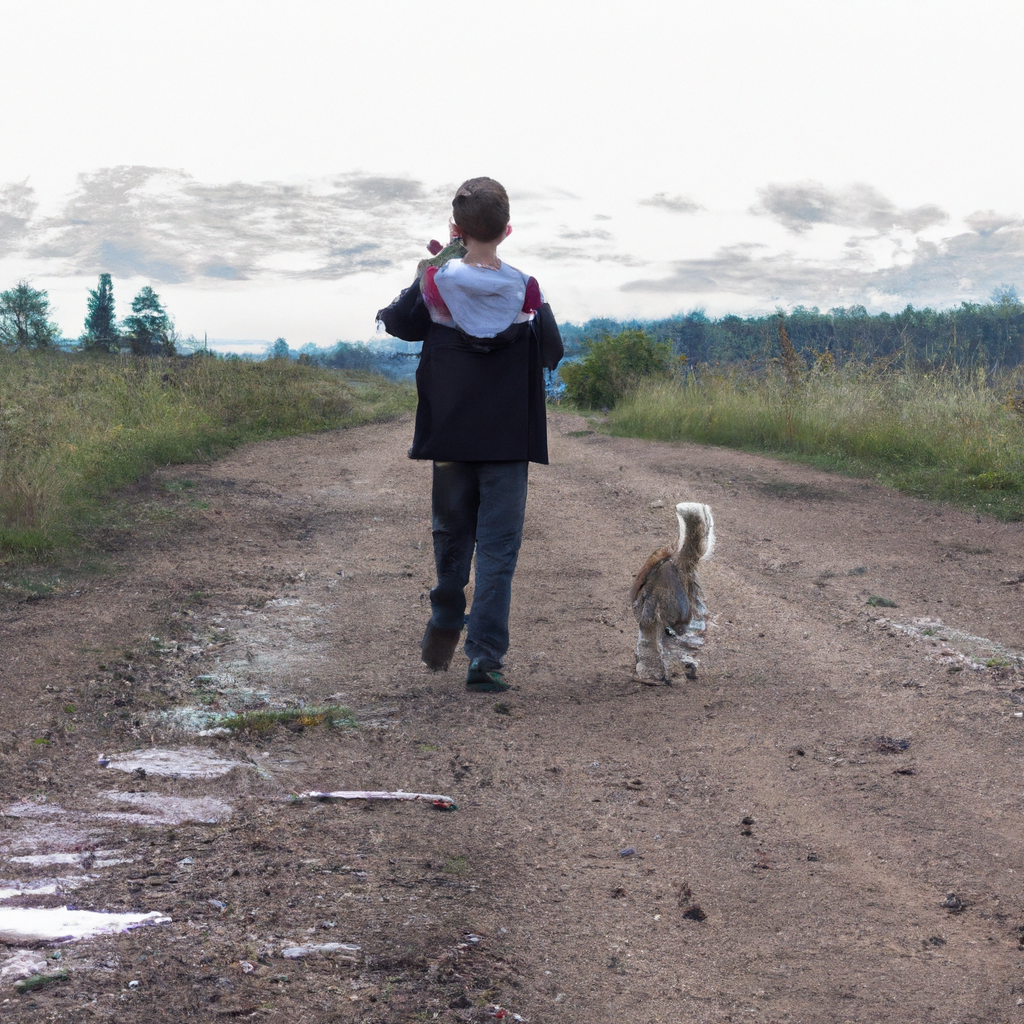 boy and dog